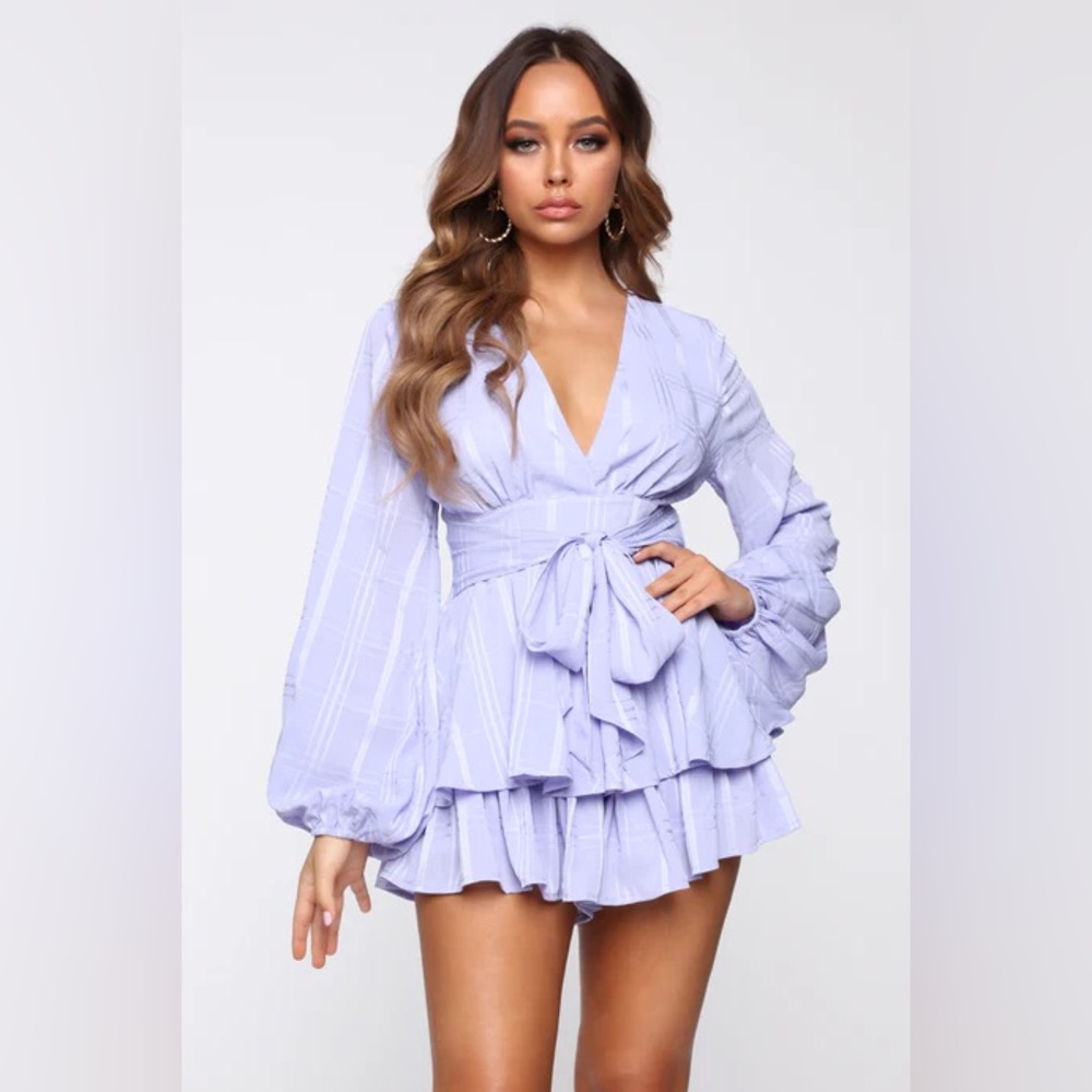 Fashion Nova Light Purple Plaid Dress